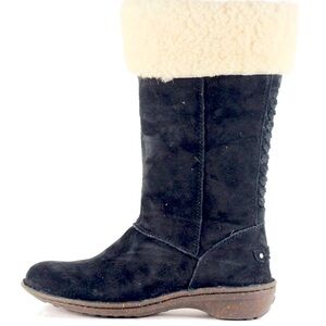 UGG Black and Cream Ankle Boots